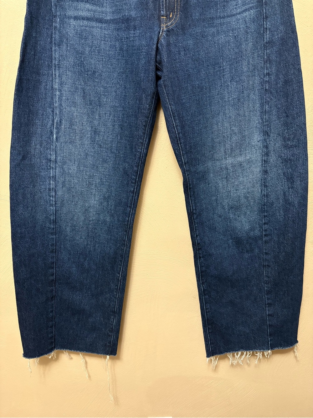 Mother Superior The Mid Rise Full-Pipe Flood Fray Jeans Unplugged Size 27 - Picture 7 of 16
